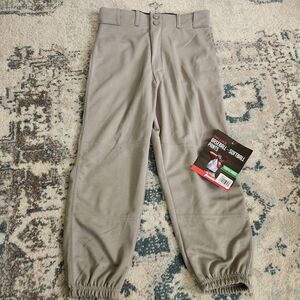 Franklin Sports Youth Large Baseball Softball Pants Gray Belt Loops Pockets
